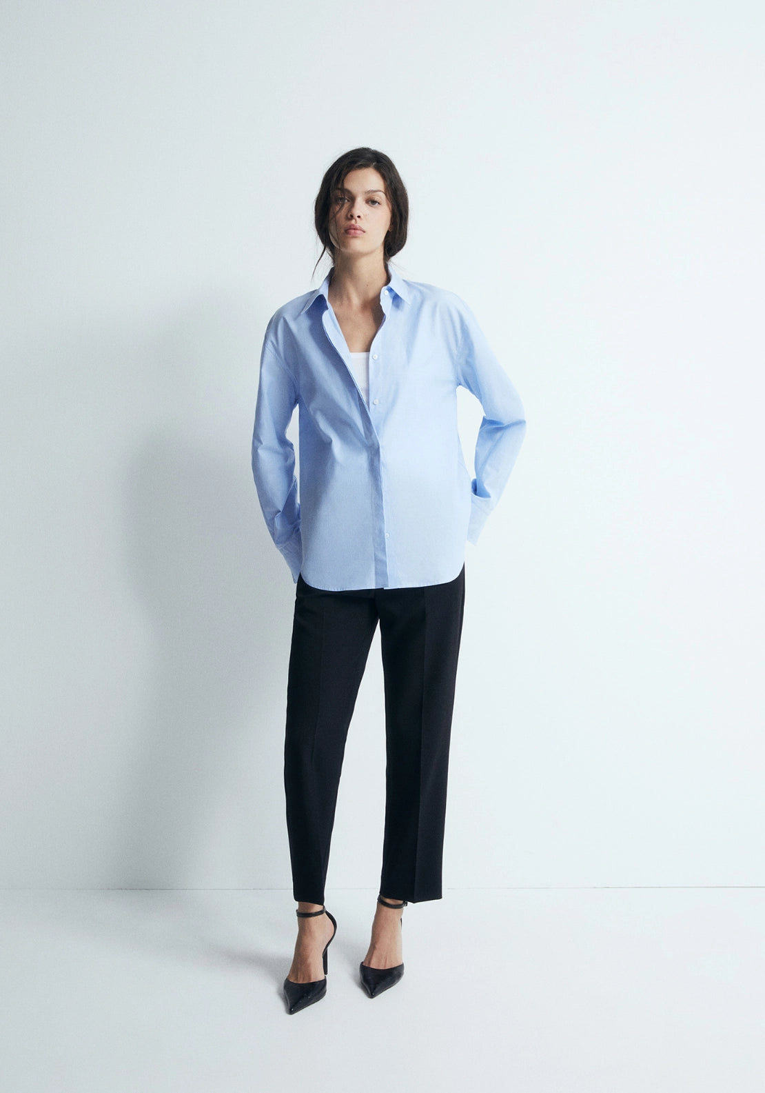 Plain Tailored Trousers - Black