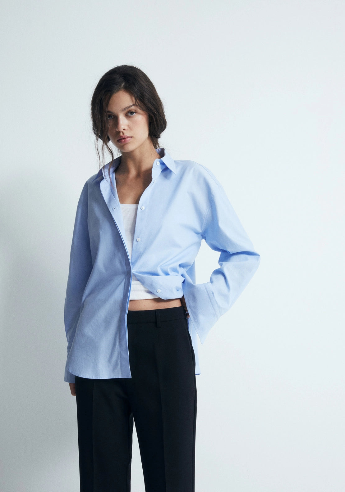 Plain Tailored Trousers - Black