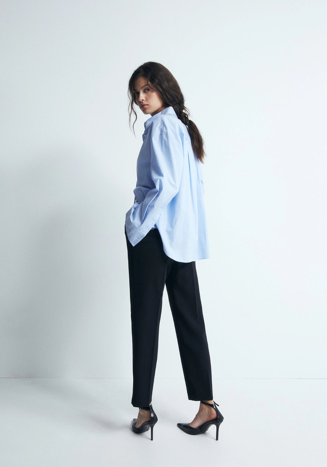 Plain Tailored Trousers - Black