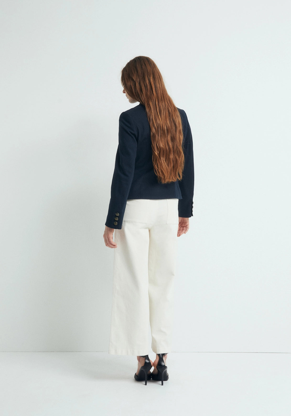 Corduroy Wide Leg Culottes - Off-white