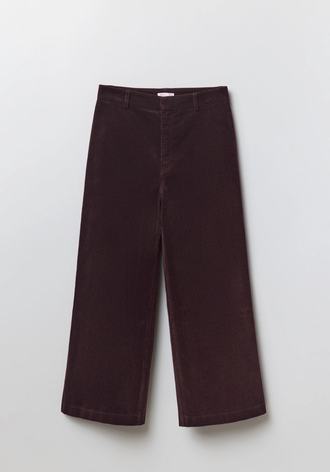 Corduroy Wide Leg Culottes - Eggplant