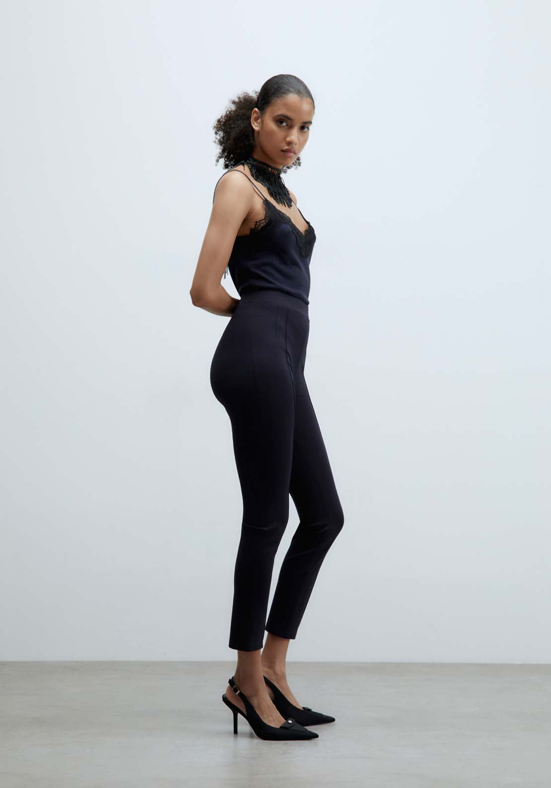 Sfera Ponte Di Roma Leggings - Navy 2 Shaws Department Stores