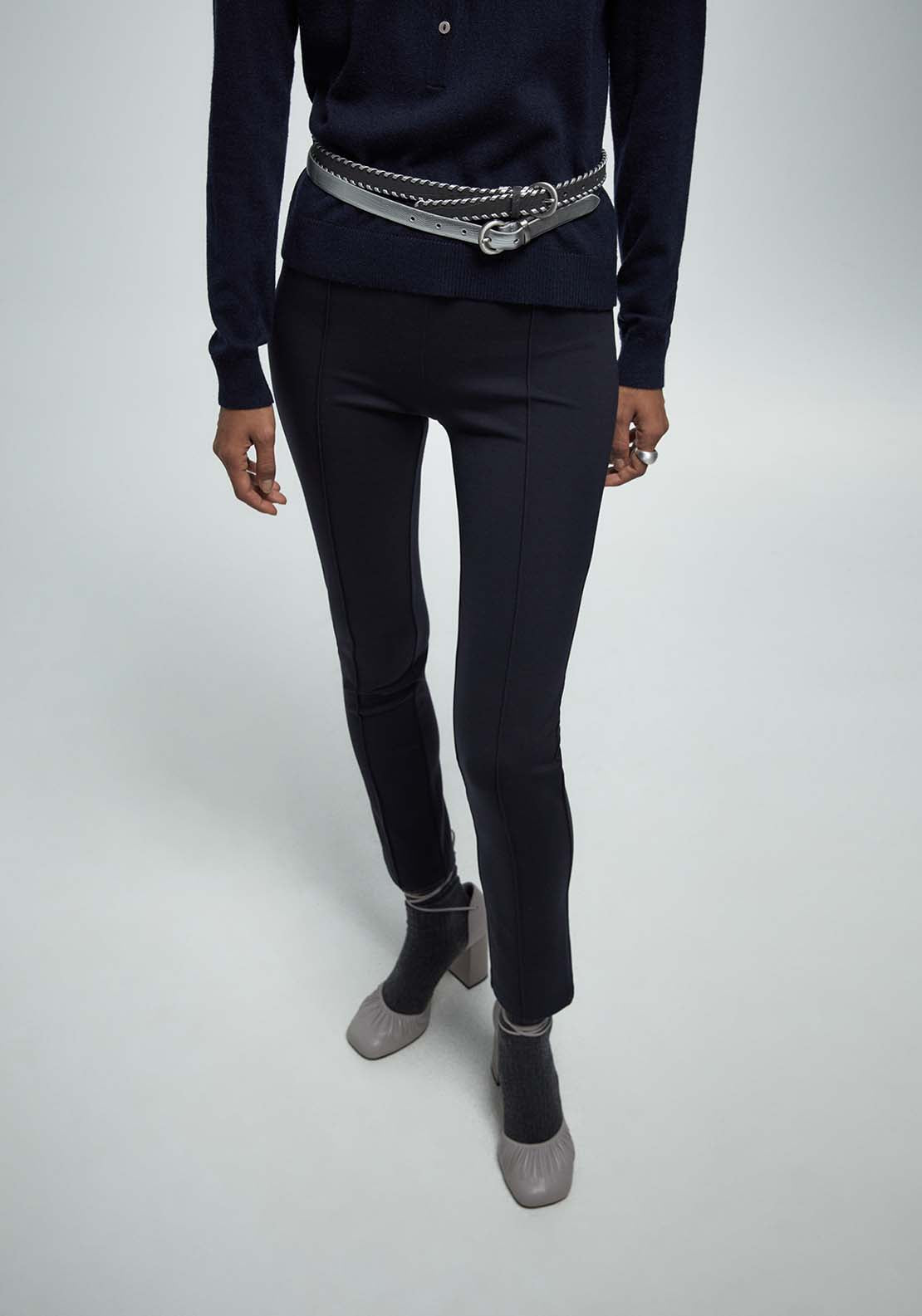 Knit Leggings - Blue