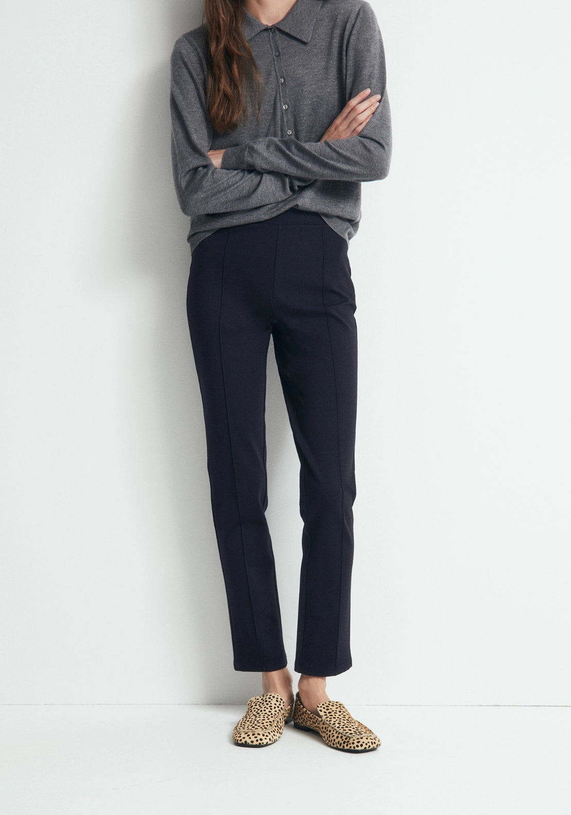 Straight Ponte Leggings - Blue