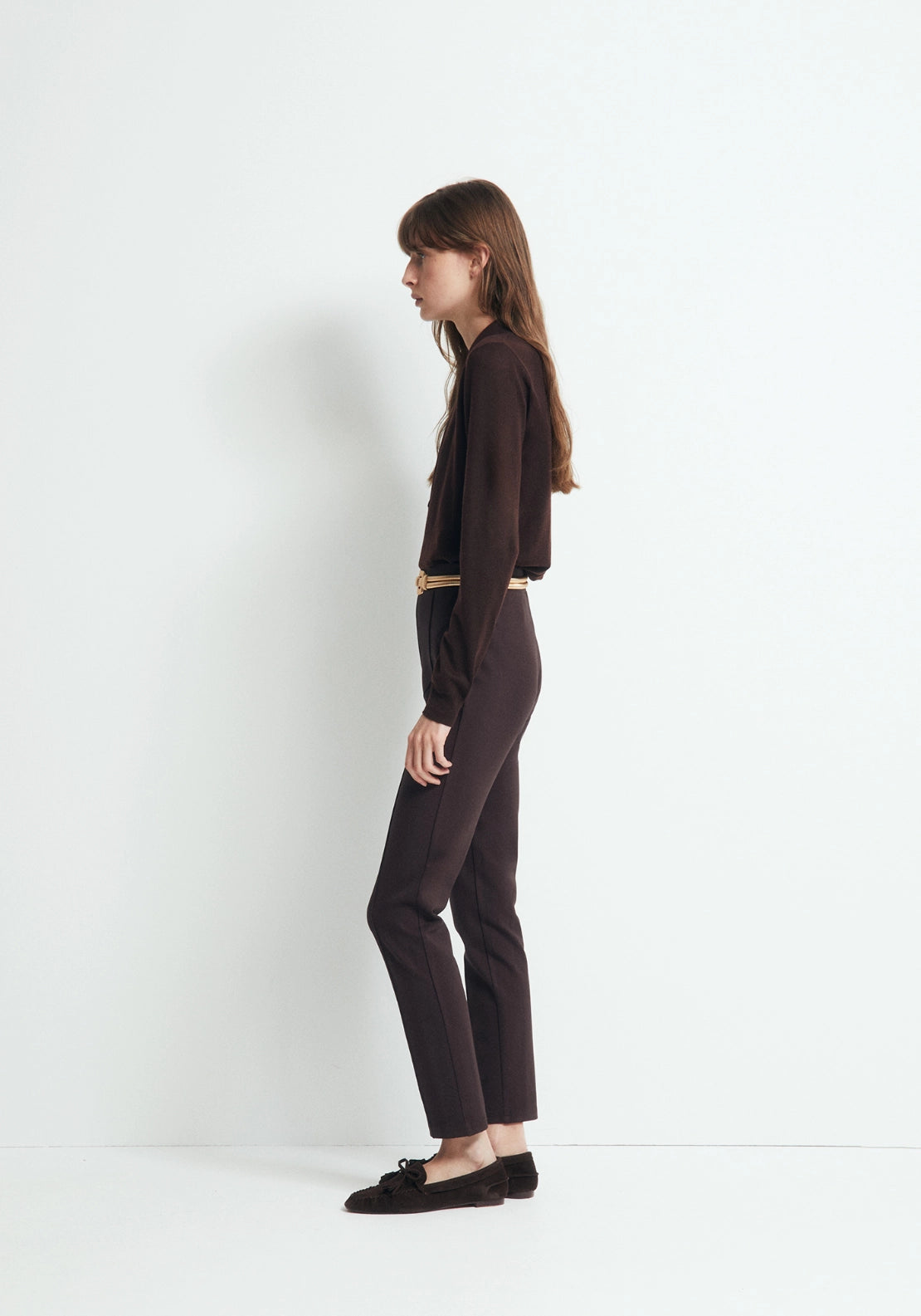 Straight Ponte Leggings - Brown