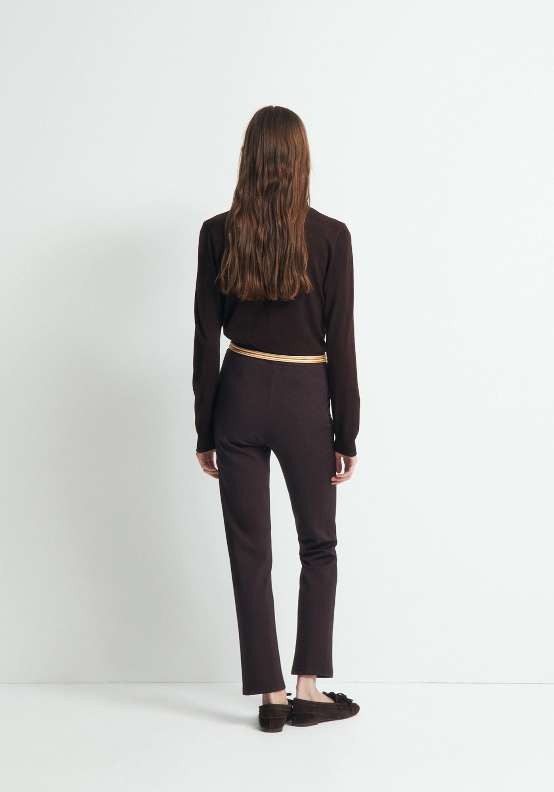 Straight Ponte Leggings - Brown