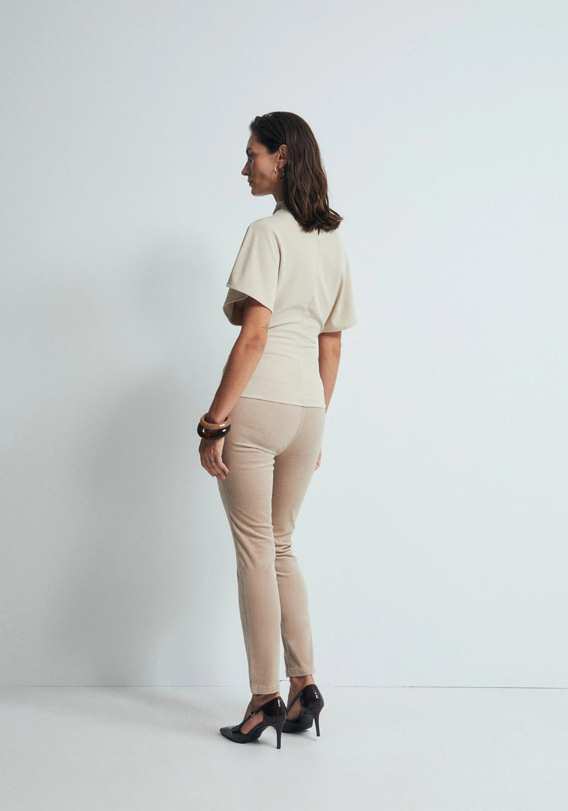 Micro Corduroy Leggings - Cream