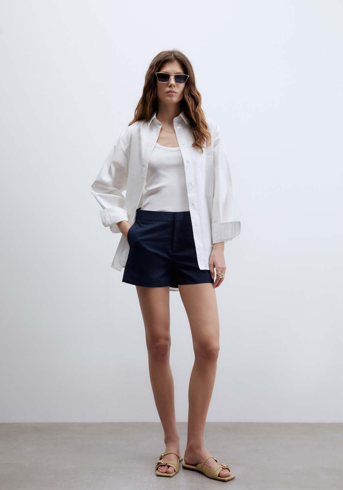 Plain Basic Shorts - Blue