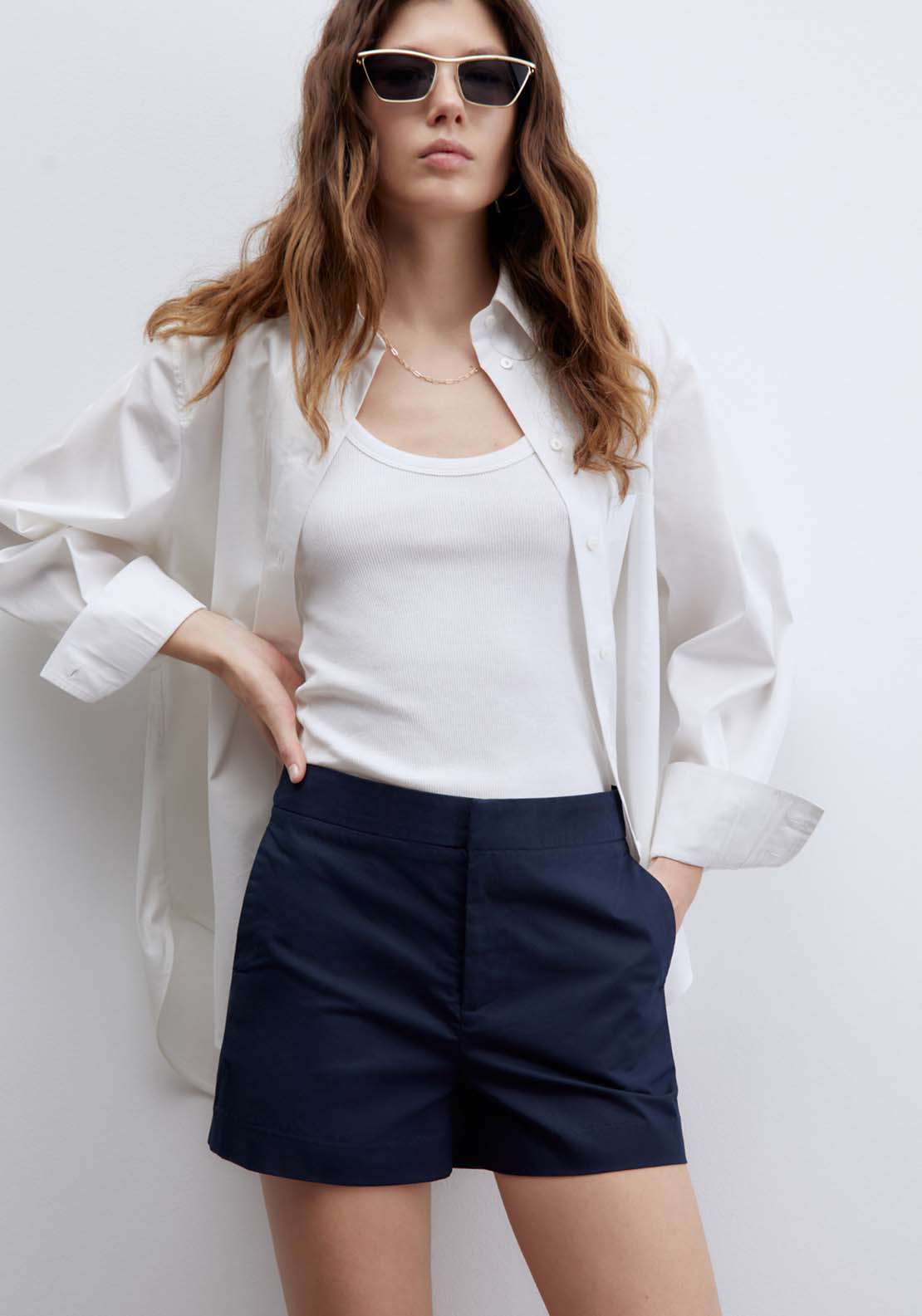 Plain Basic Shorts - Blue