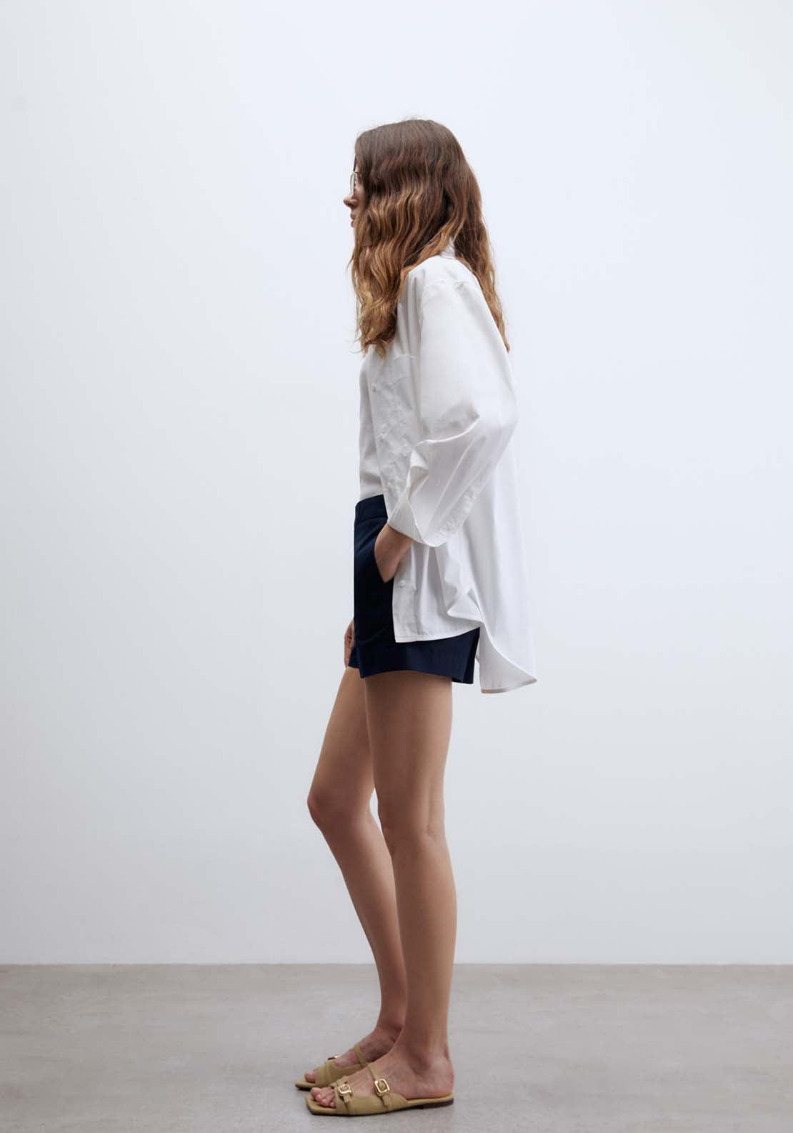 Plain Basic Shorts - Blue