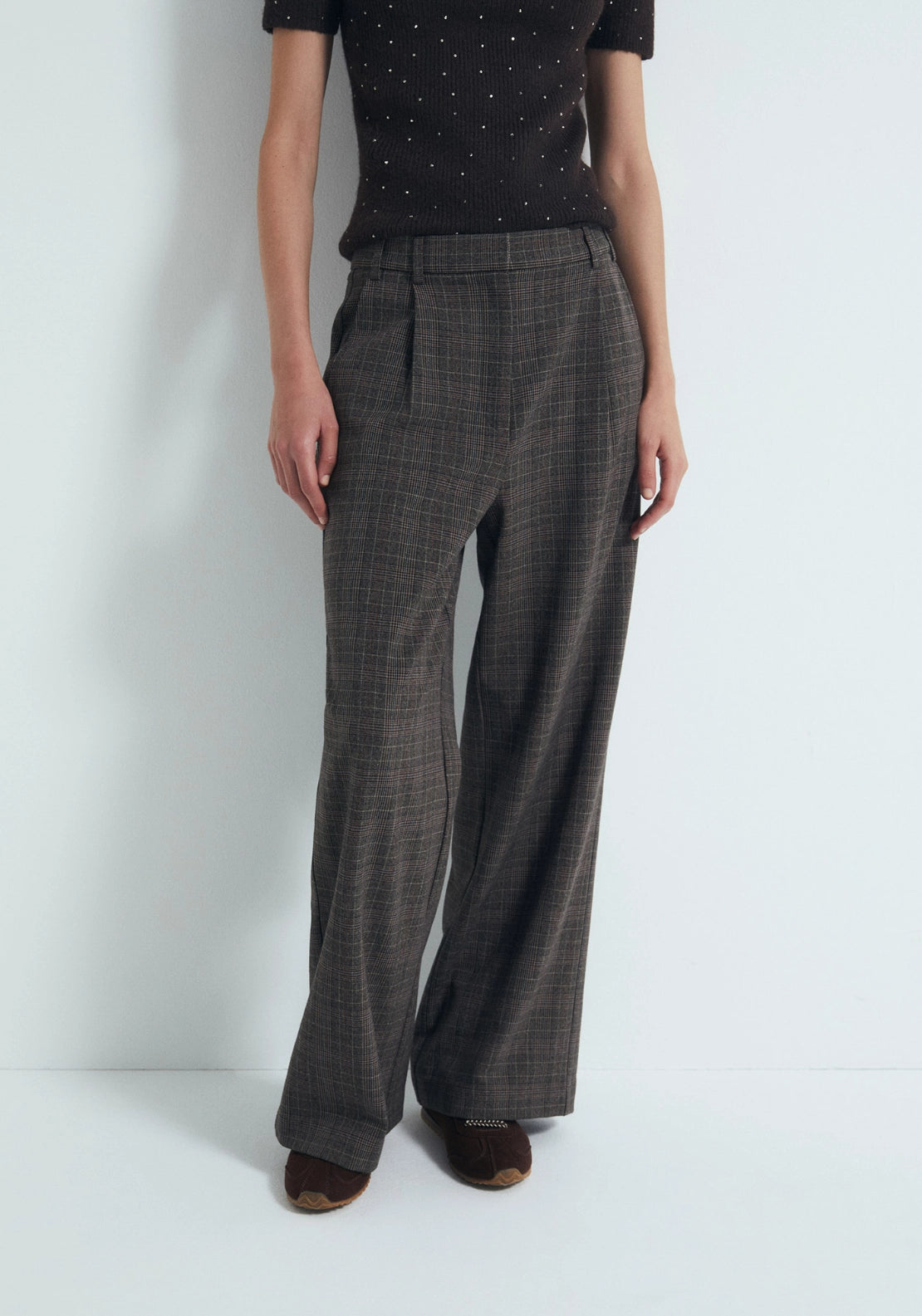 Pleated Elasticated Trousers - Green