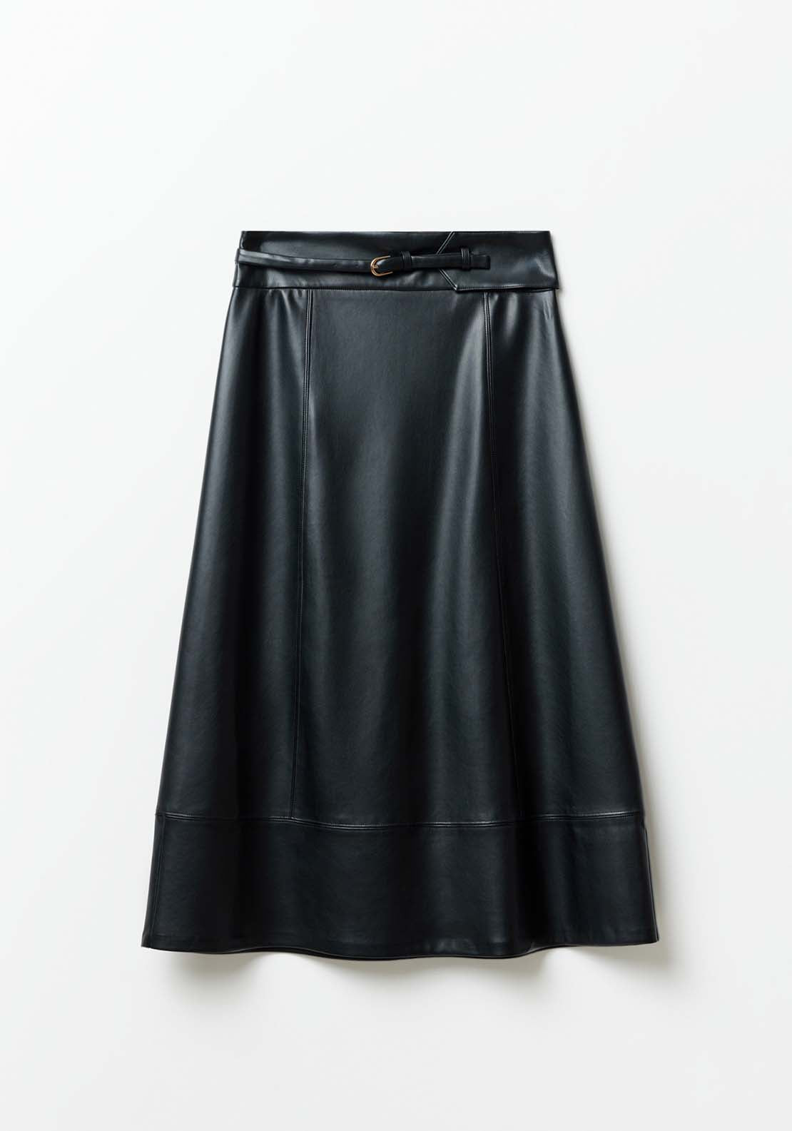 Sfera Belted Skirt - Black 6 Shaws Department Stores