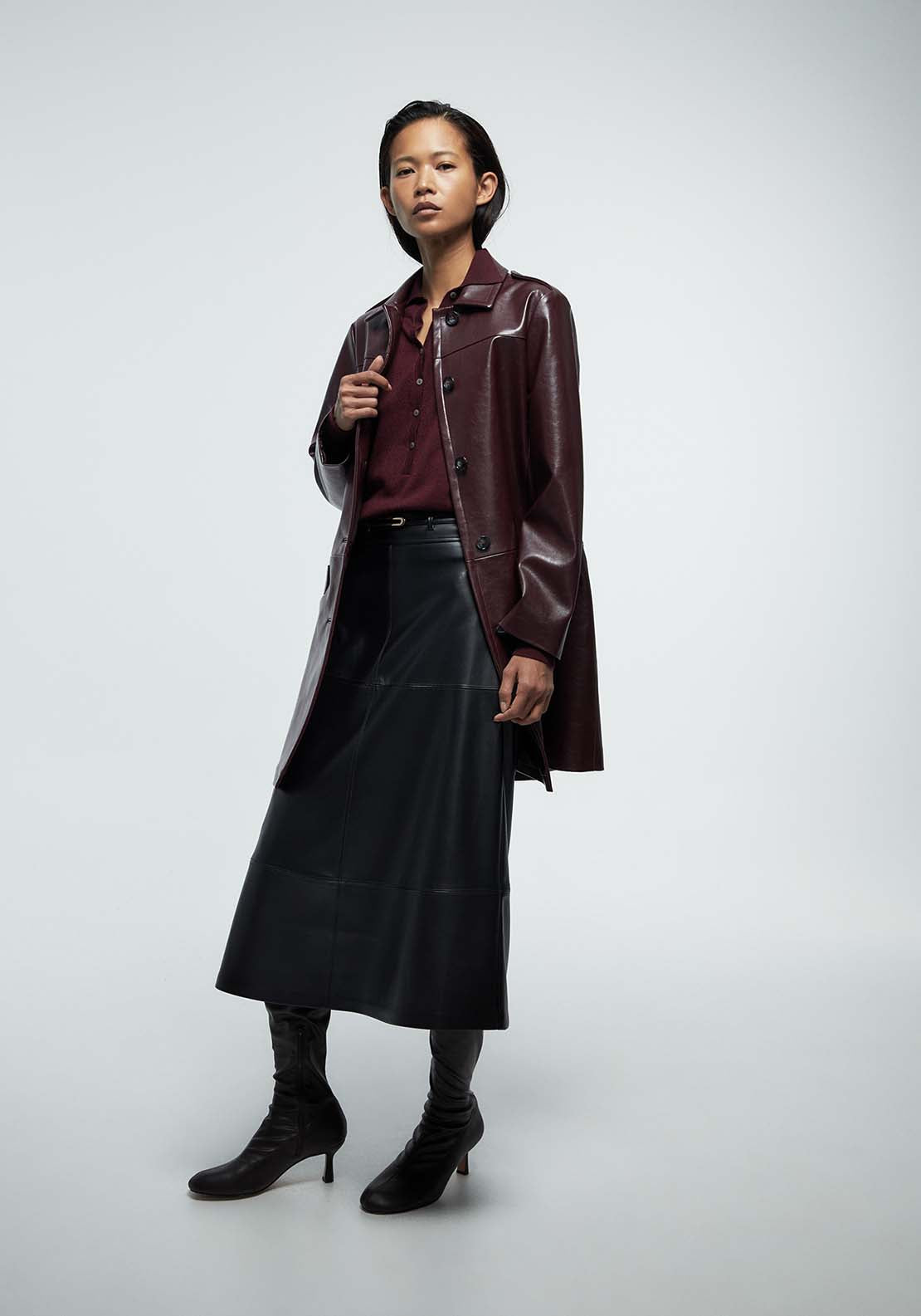 Belted Skirt - Black