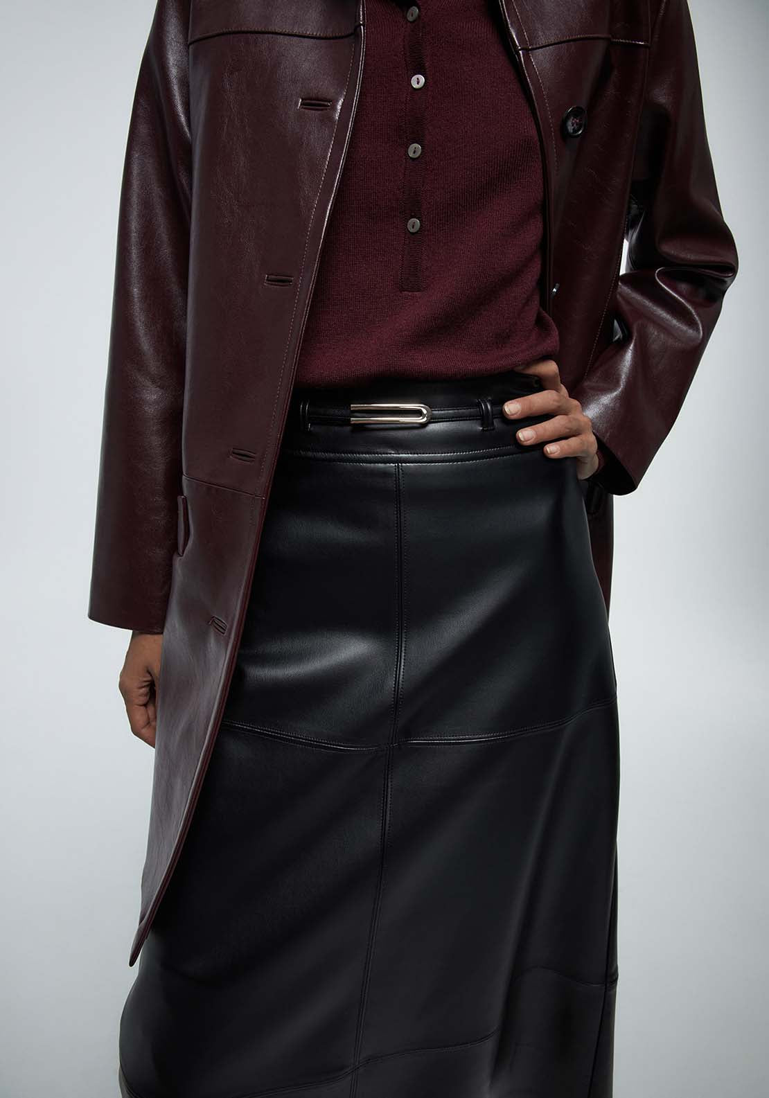 Belted Skirt - Black