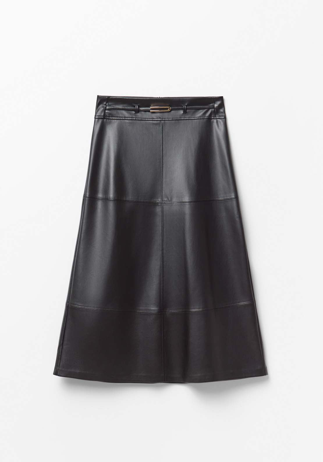 Belted Skirt - Black