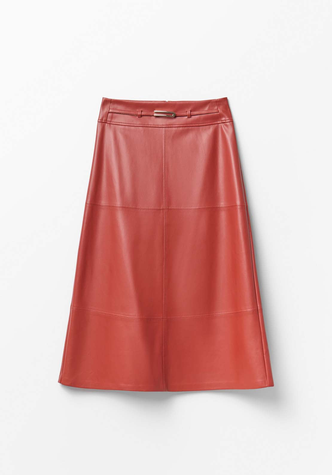 Belted Skirt - Red