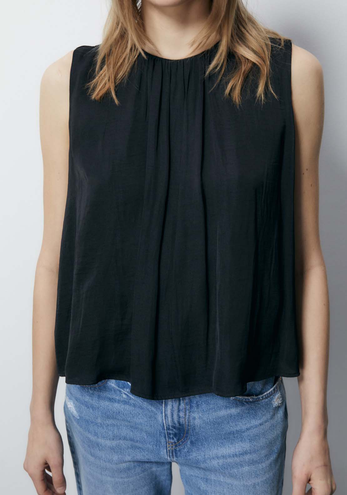 Sfera Sleeveless Fluid Pleated Top 2 Shaws Department Stores