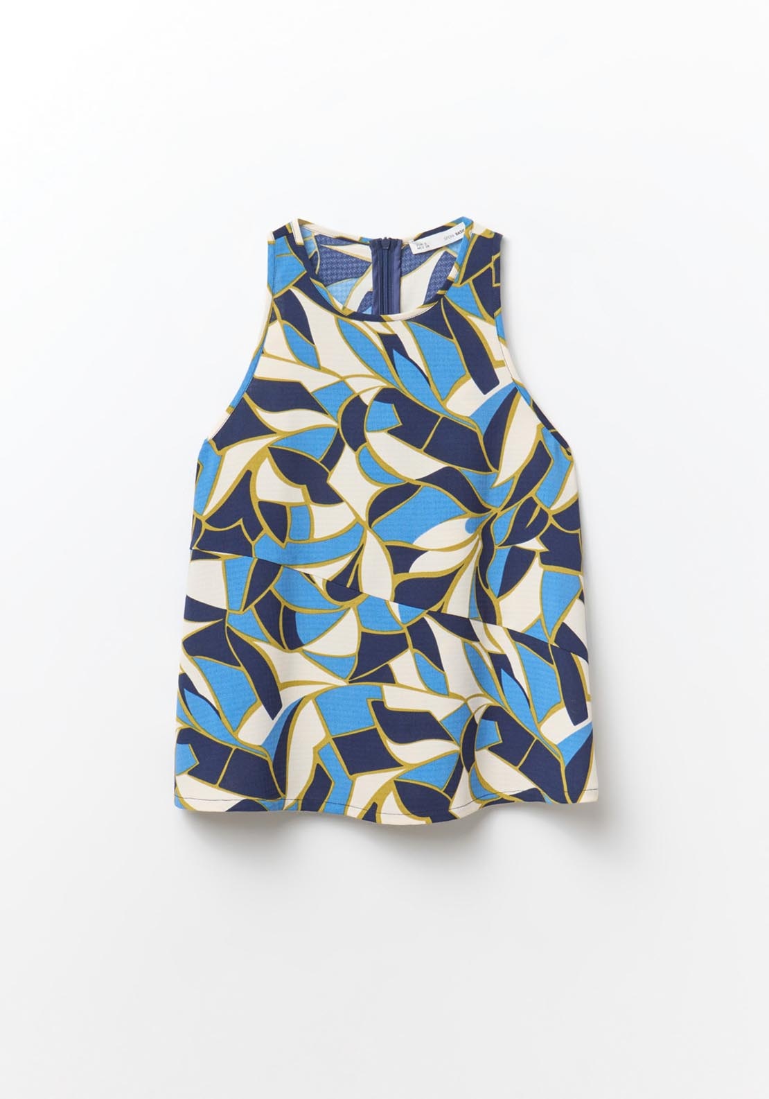 Sfera Printed Halter Neck Top - Blue 6 Shaws Department Stores