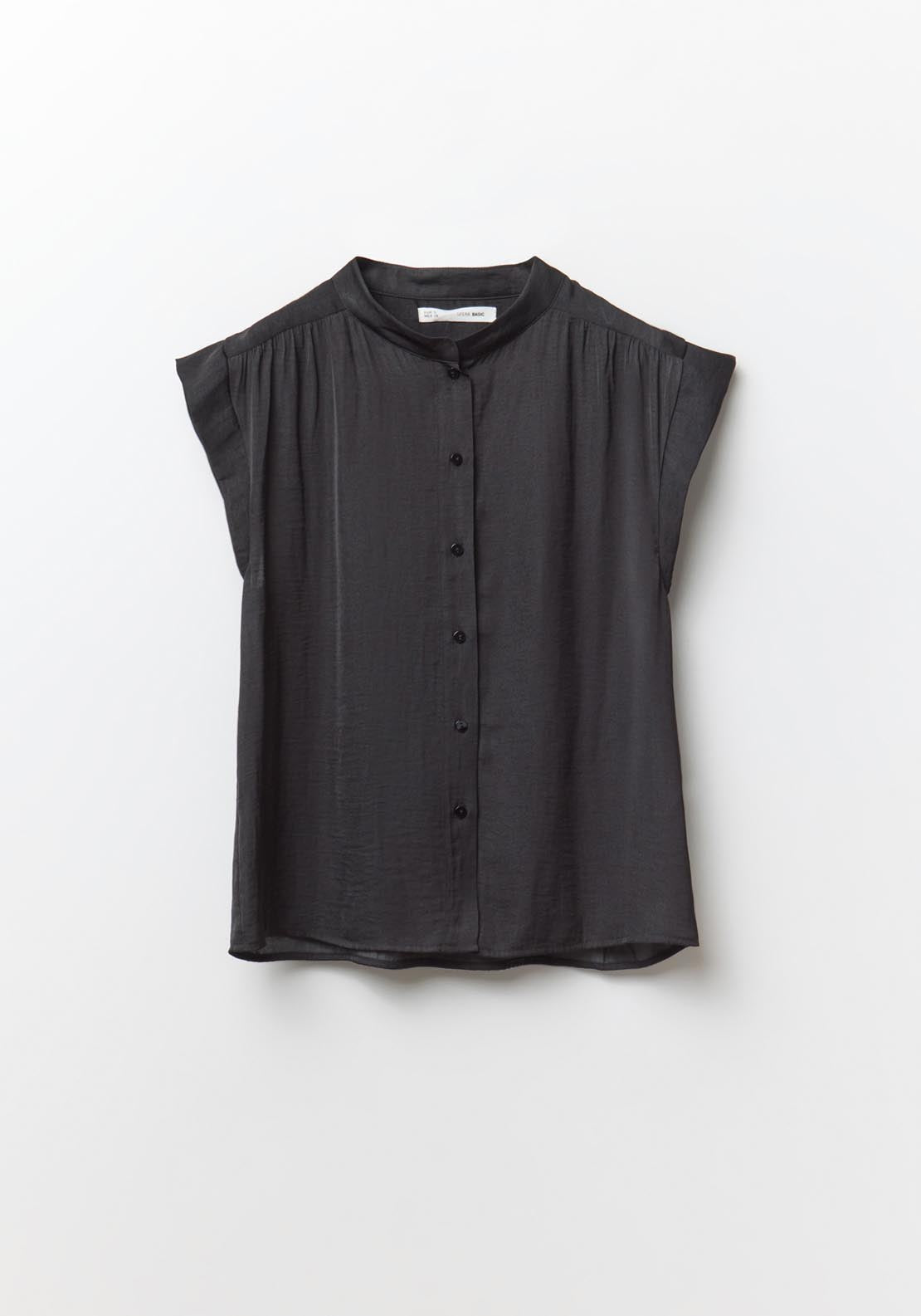 Sfera Buttons Loose Fit Top - Black 6 Shaws Department Stores