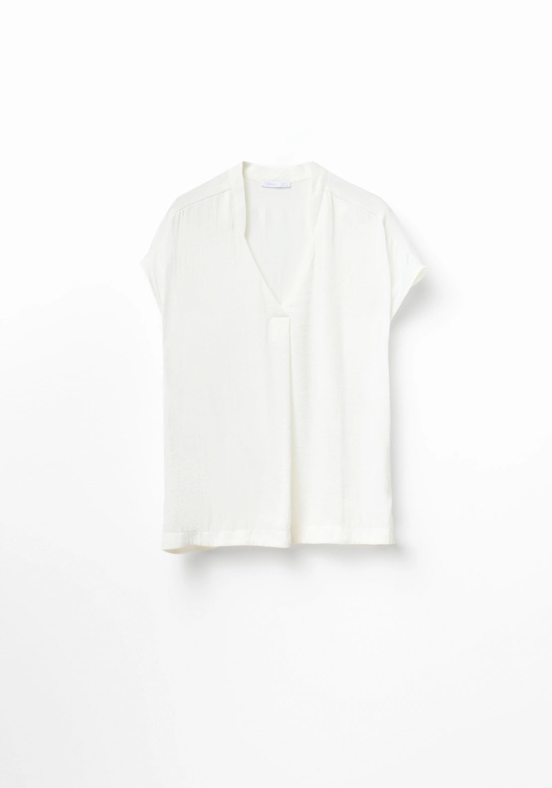 Loose-Fit V-Neck Top - White