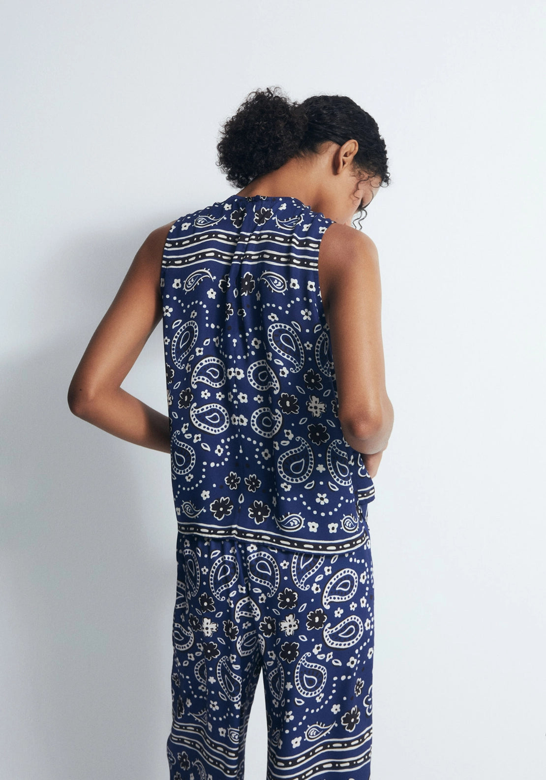 Scarf Top - Blue