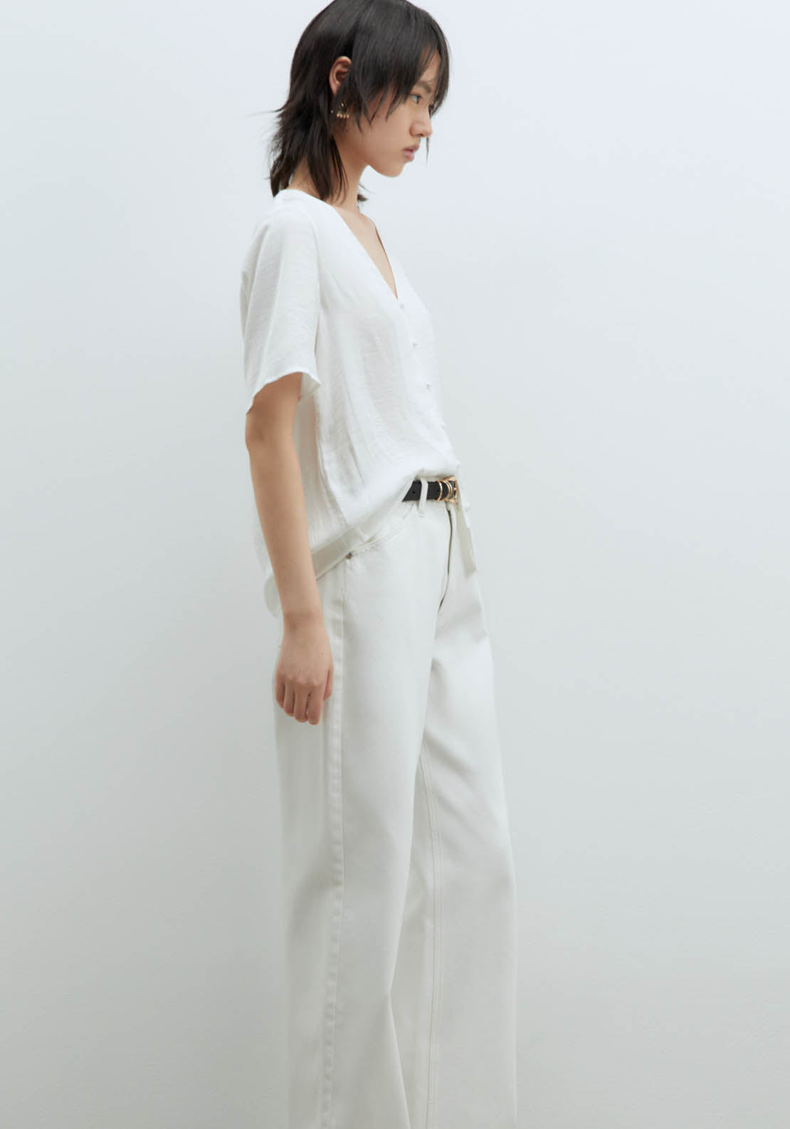Sfera Short-sleeved blouse - White 3 Shaws Department Stores