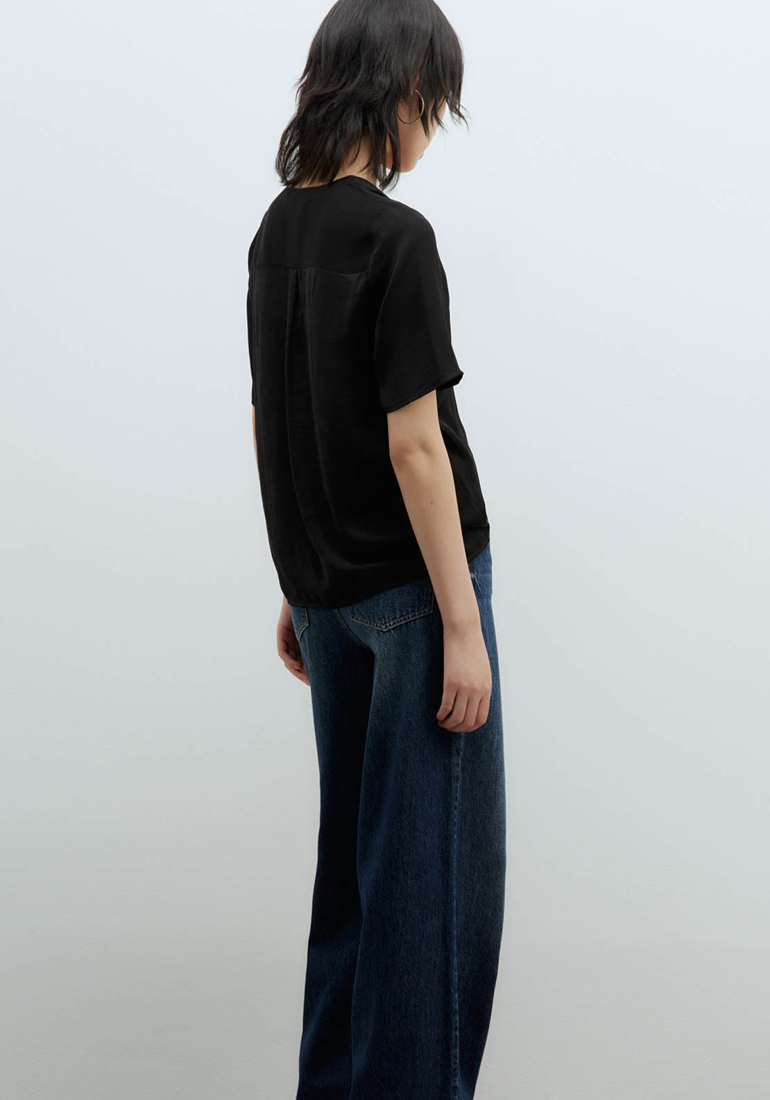 Sfera Short-Sleeved Blouse - Black 5 Shaws Department Stores
