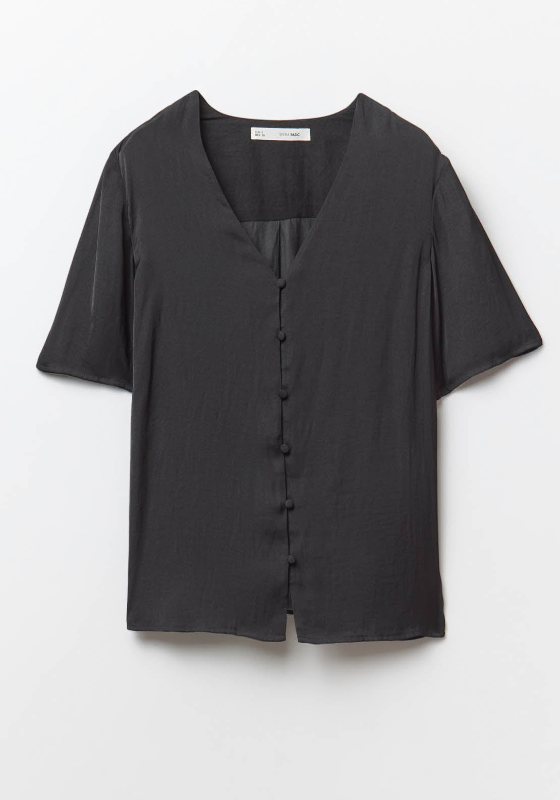 Sfera Short-Sleeved Blouse - Black 6 Shaws Department Stores