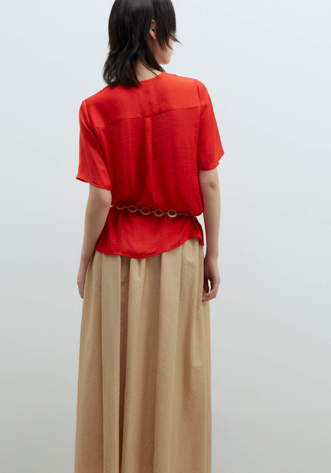 Sfera Short-Sleeved Blouse - Red 5 Shaws Department Stores