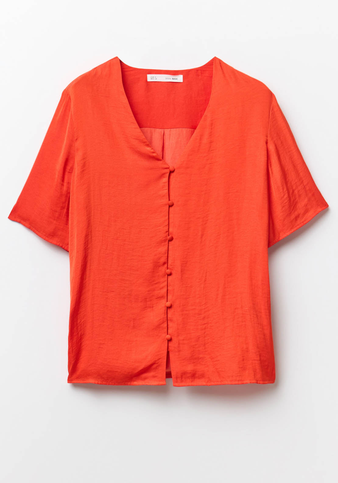 Sfera Short-Sleeved Blouse - Red 6 Shaws Department Stores