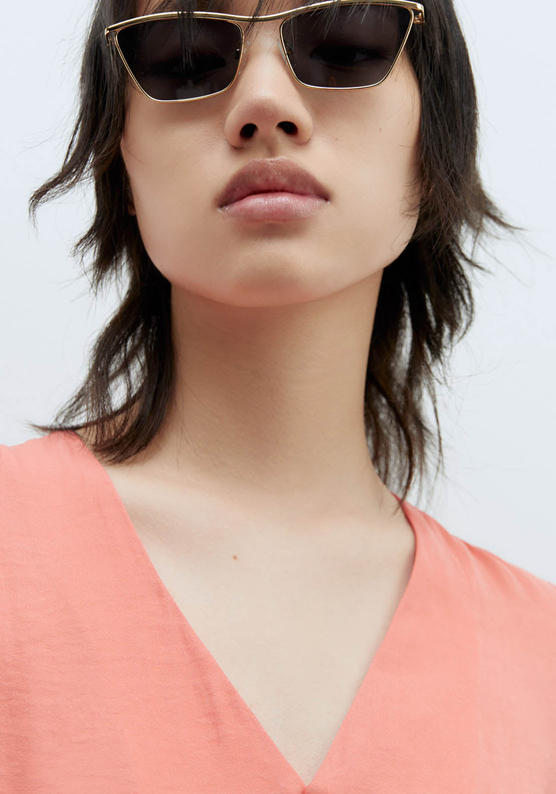 Sfera Short-Sleeved Blouse - Coral 3 Shaws Department Stores