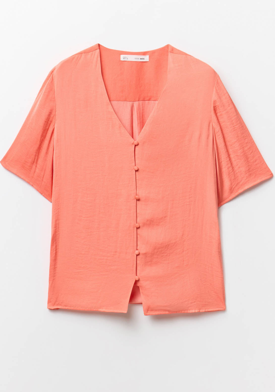 Sfera Short-Sleeved Blouse - Coral 6 Shaws Department Stores