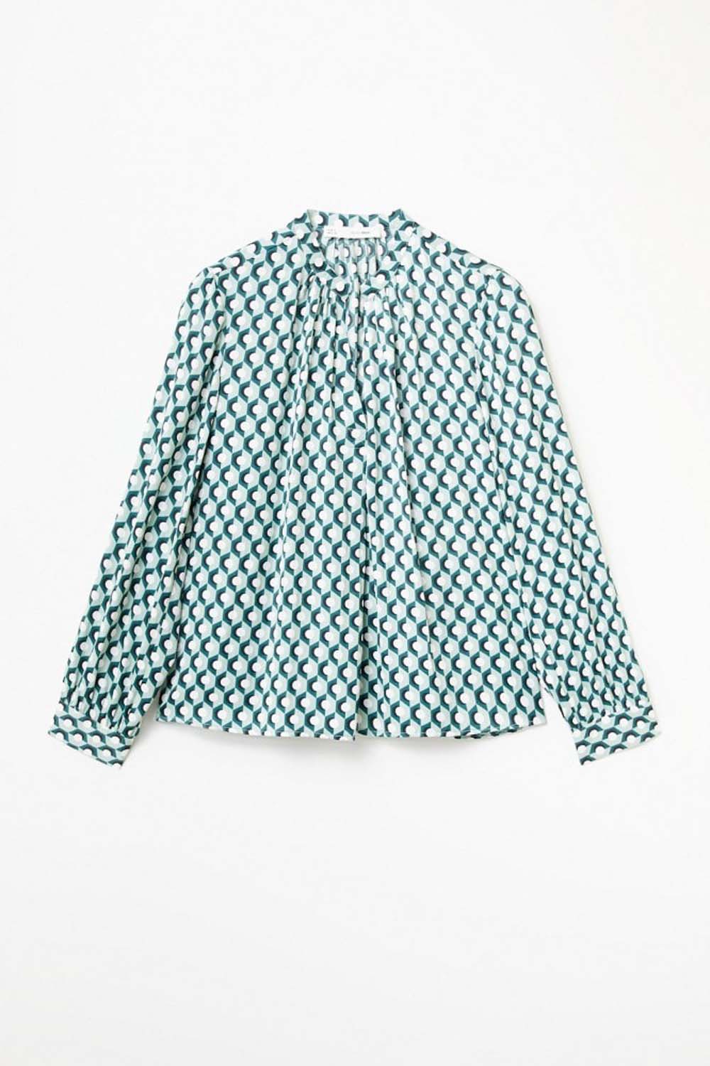 Printed loose-fit blouse
