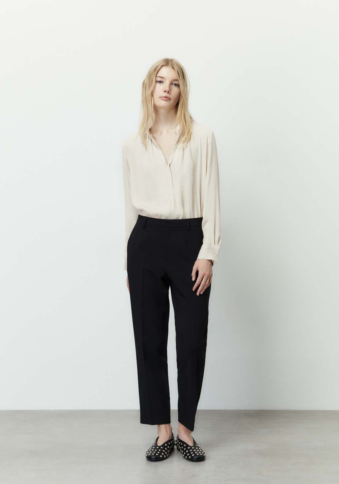 Sfera Plain loose-fit blouse - Camel 2 Shaws Department Stores