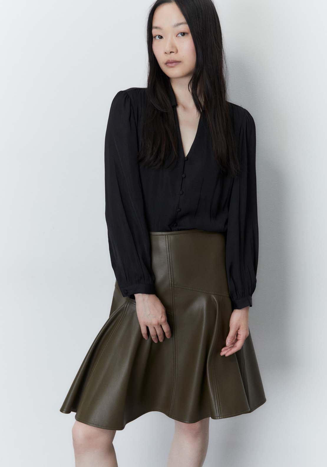Sfera Buttons blouse - Black 1 Shaws Department Stores