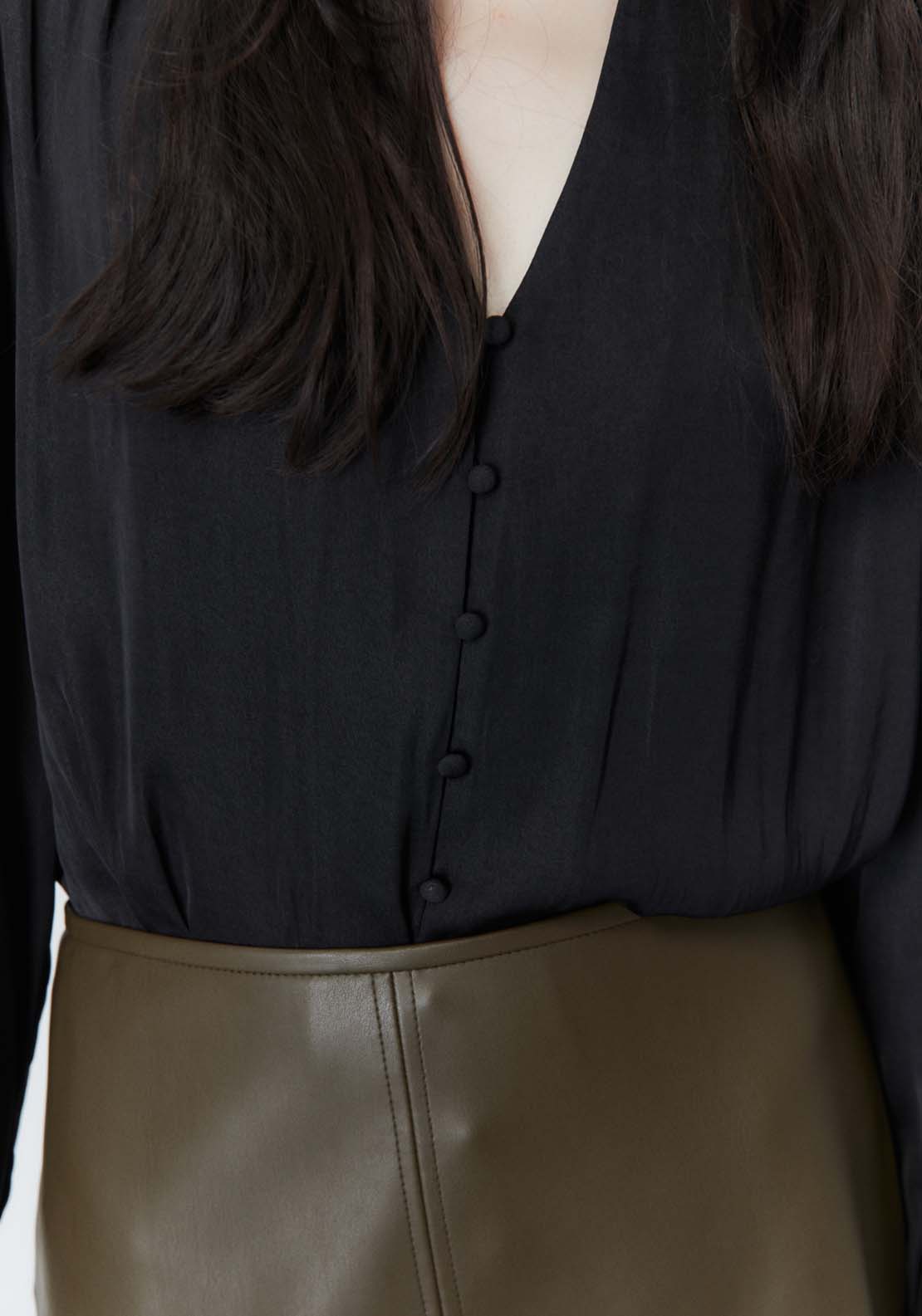 Sfera Buttons blouse - Black 5 Shaws Department Stores