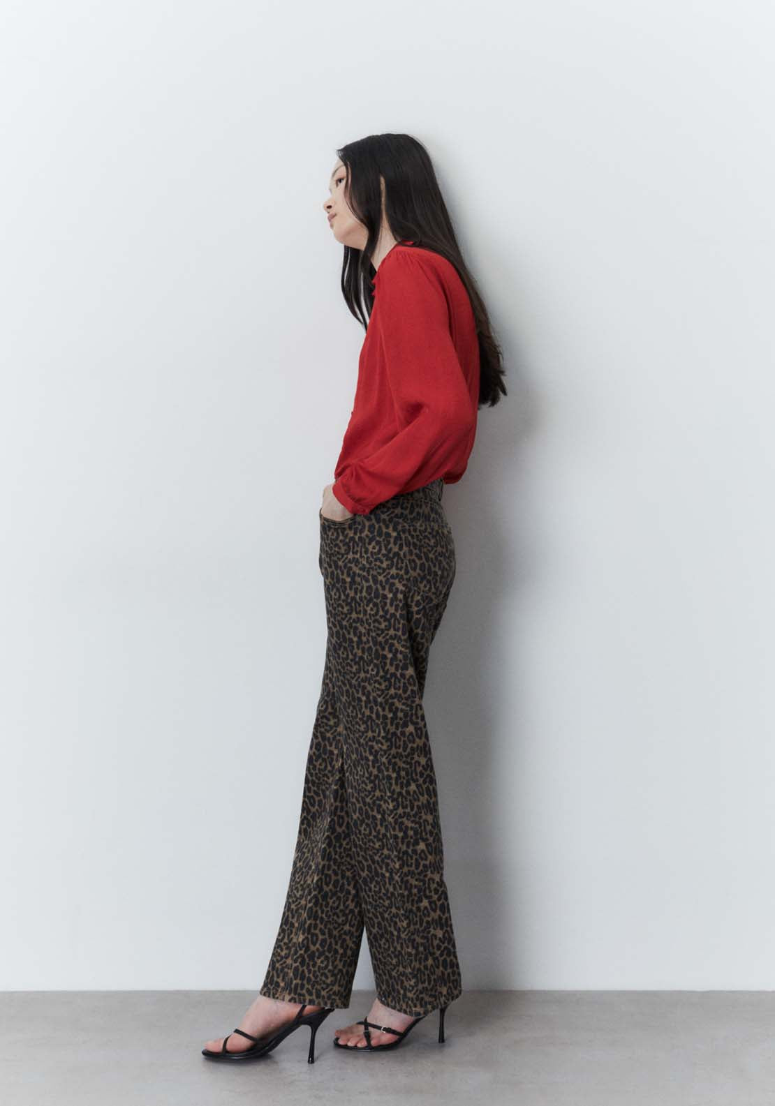 Sfera Buttons blouse - Red 5 Shaws Department Stores