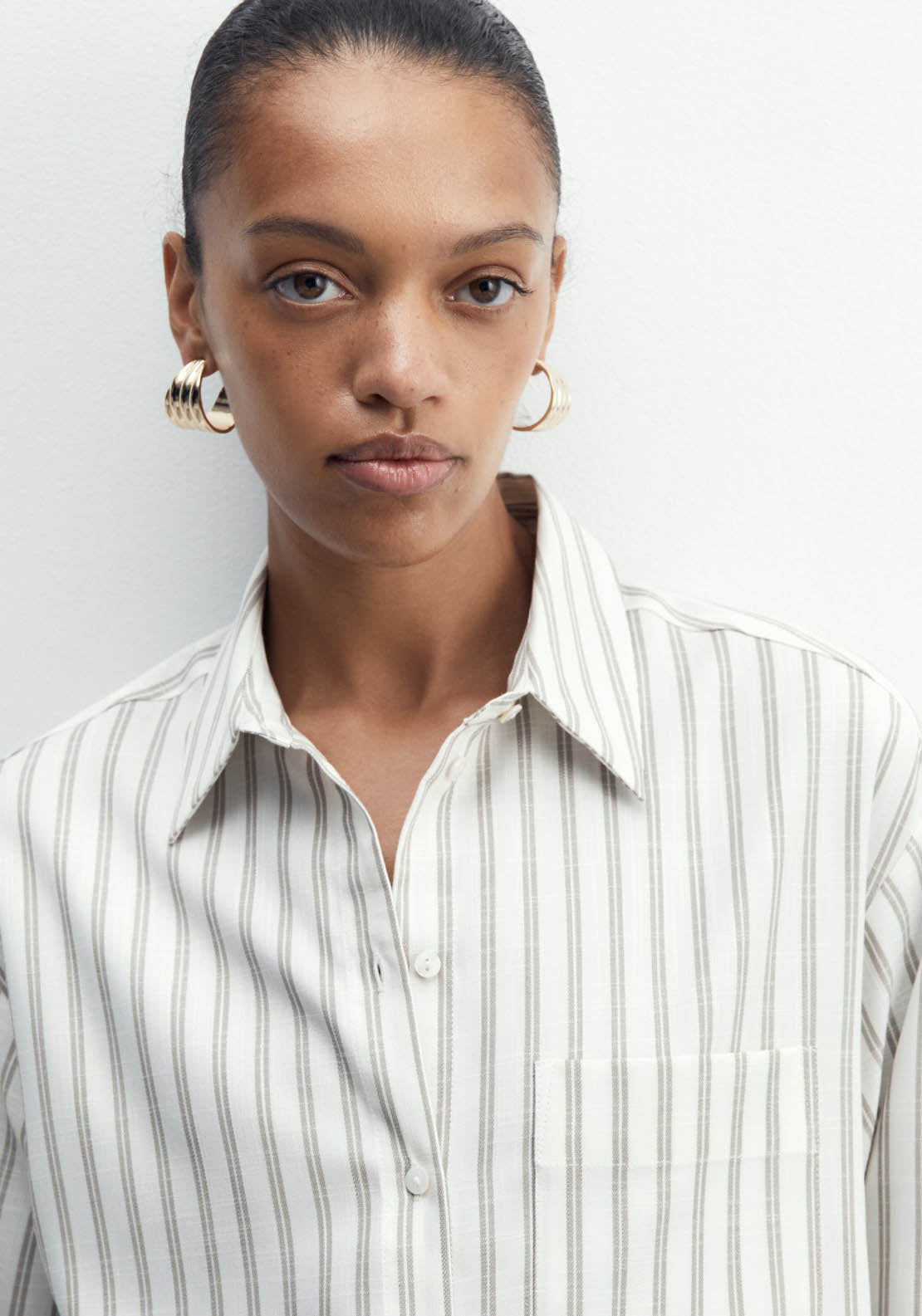 Sfera Striped Shirt - Camel 3 Shaws Department Stores