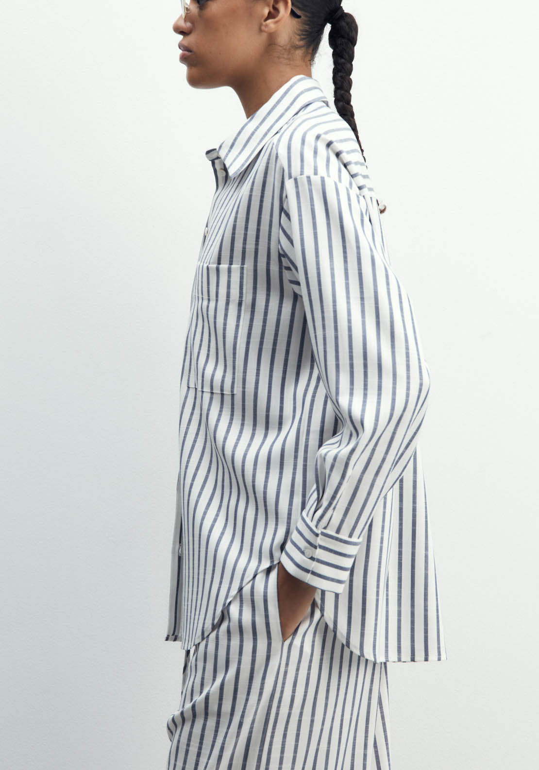 Sfera Striped Shirt - Navy 4 Shaws Department Stores