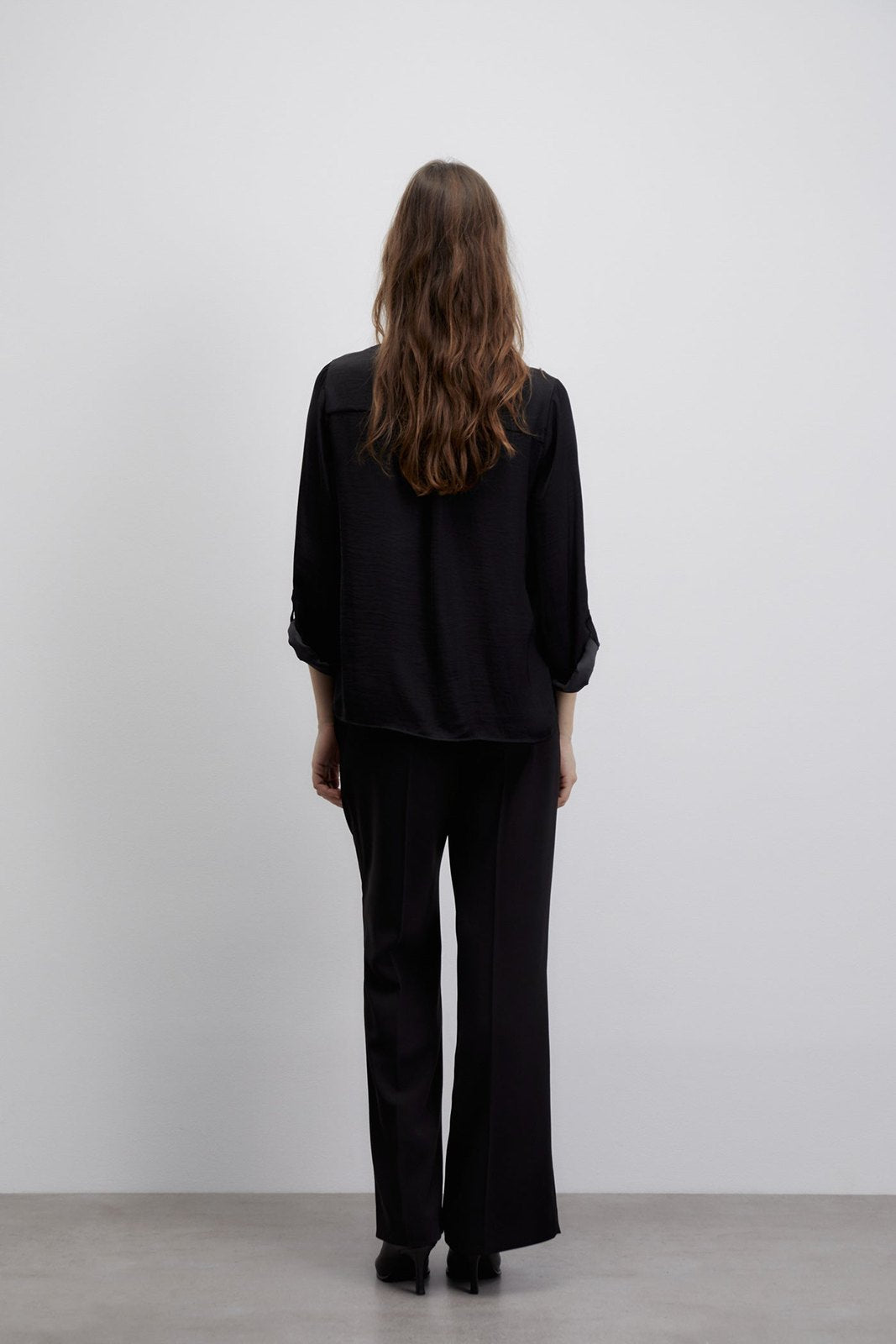 Sfera Buttons loose-fit blouse - Black 4 Shaws Department Stores