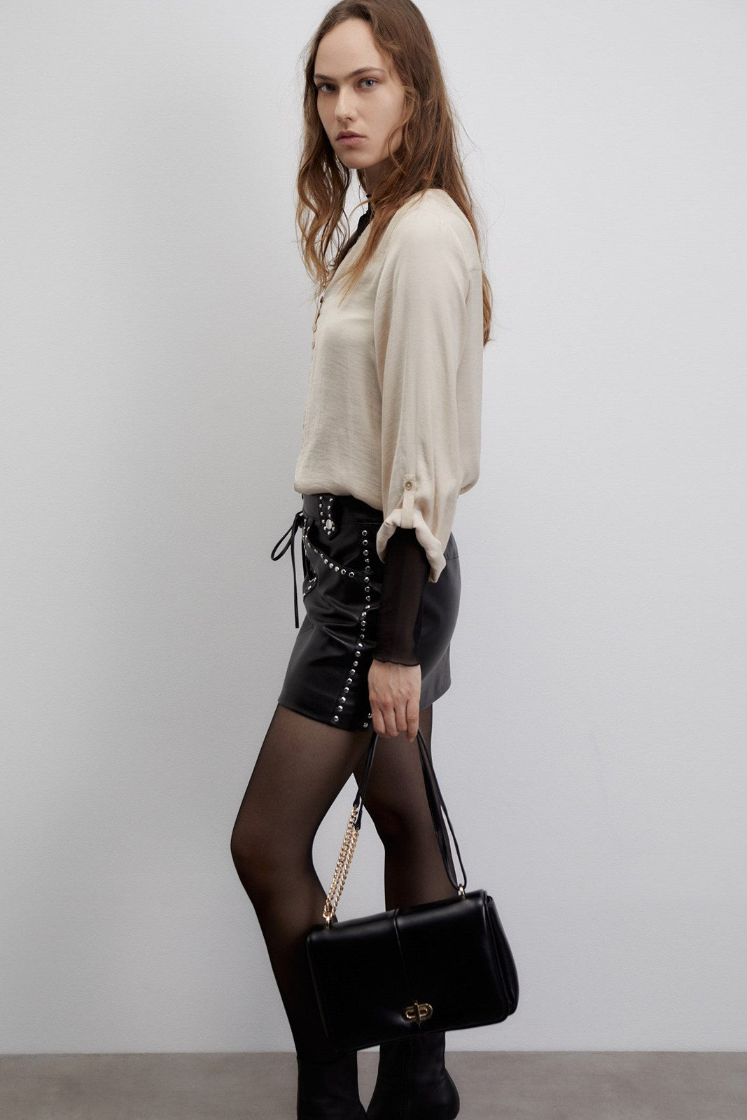 Sfera Buttons loose-fit blouse - Beige 5 Shaws Department Stores