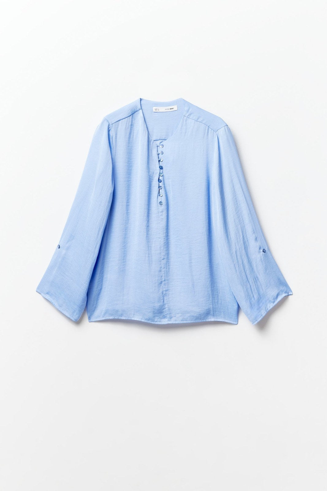 Sfera Buttons loose-fit blouse - Light Blue 5 Shaws Department Stores