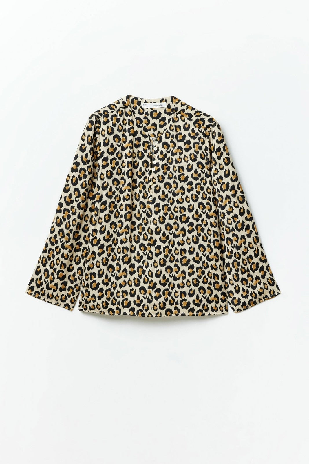Sfera Printed loose-fit blouse - Brown 7 Shaws Department Stores