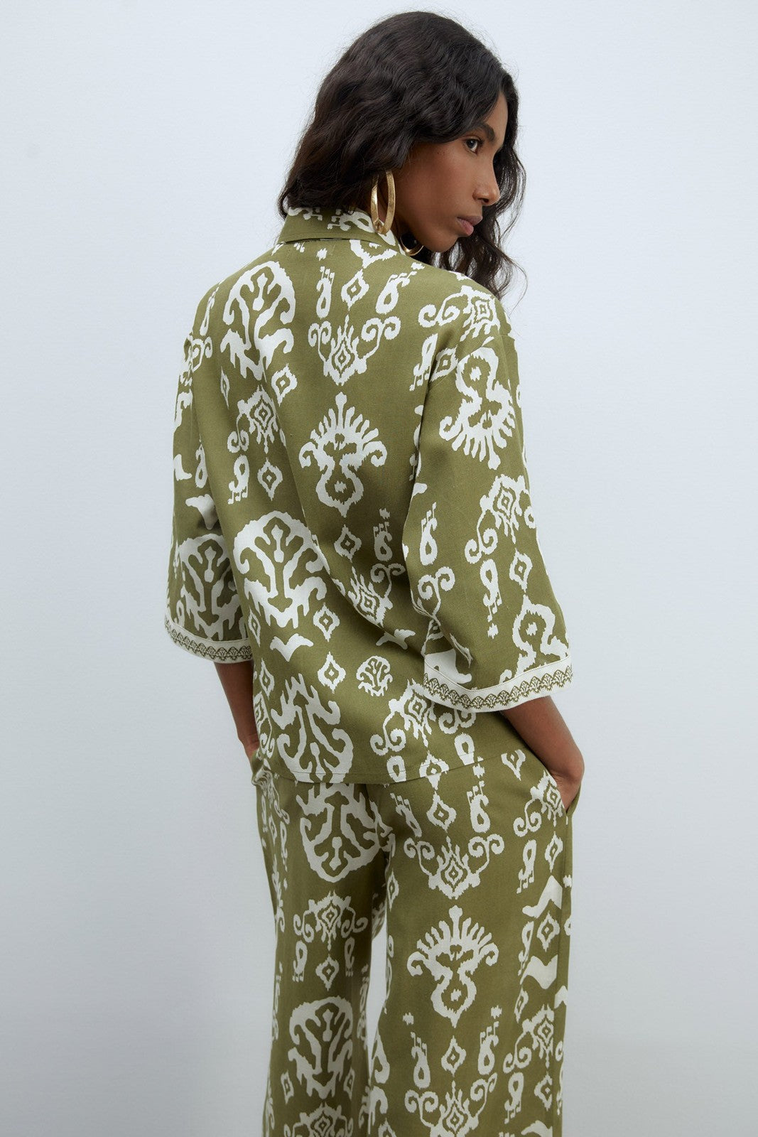 Sfera Printed shirt - Khaki 5 Shaws Department Stores