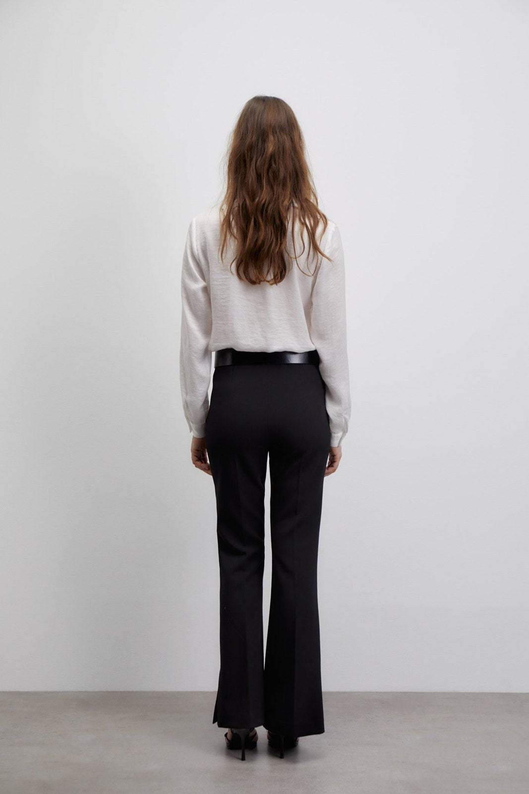 Sfera Plain shiny shirt - White 5 Shaws Department Stores