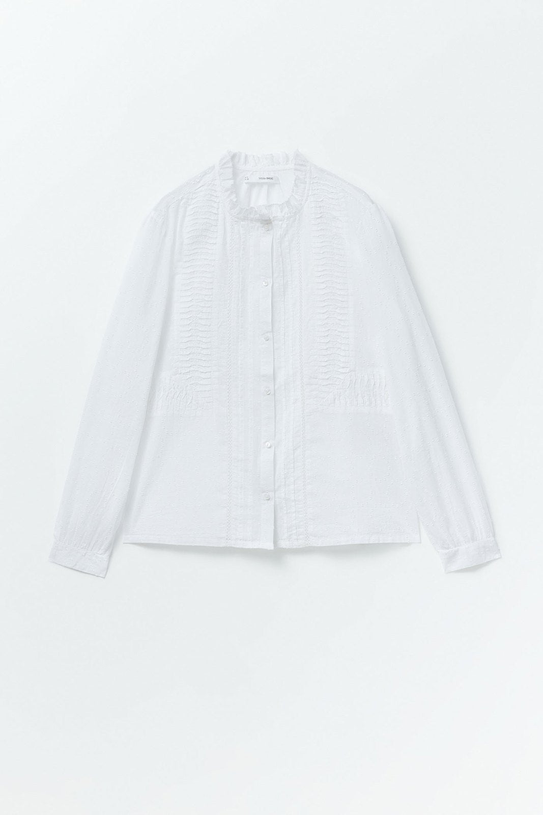 Sfera Lace plumetis shirt - White 7 Shaws Department Stores