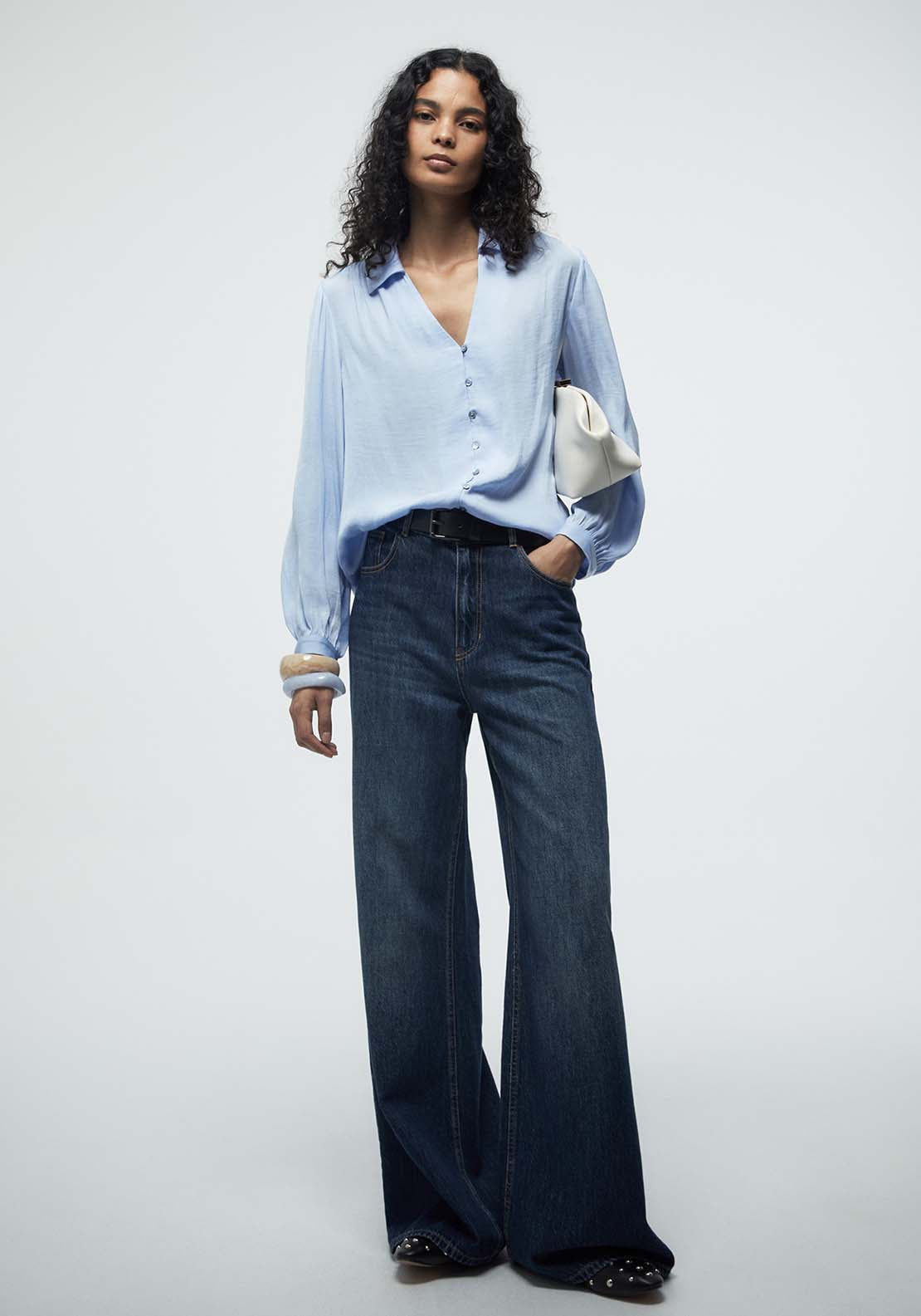Buttons Blouse - Blue