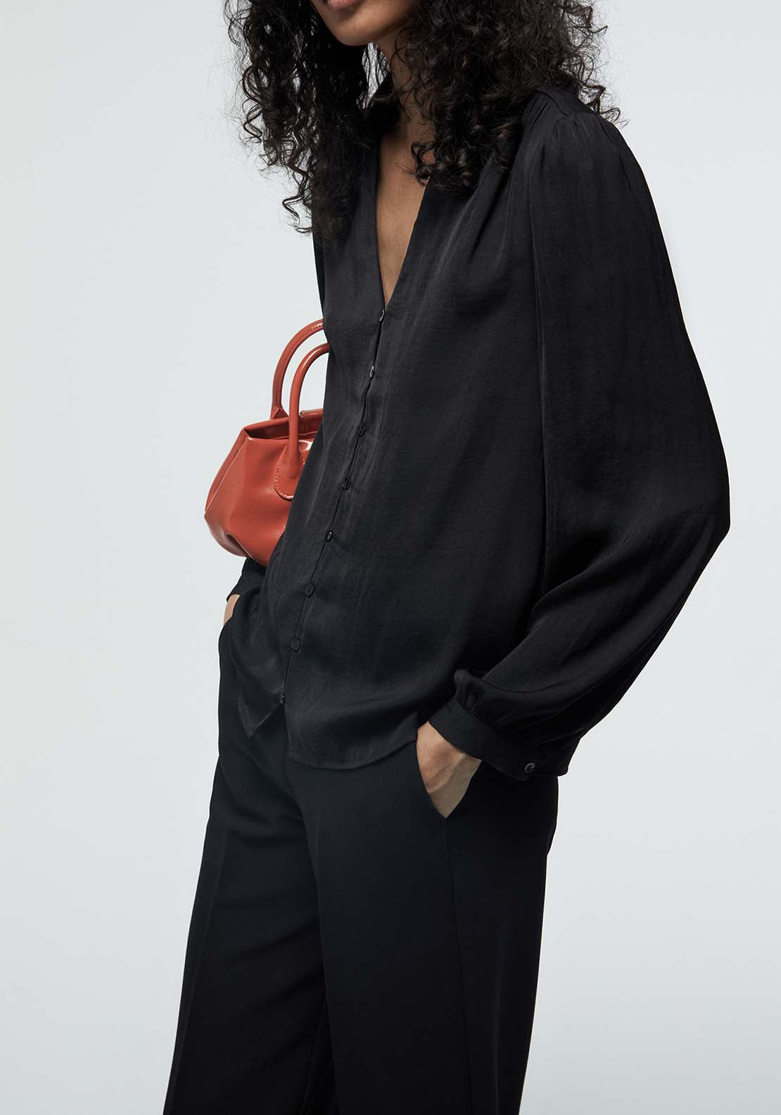 Buttons Blouse - Black