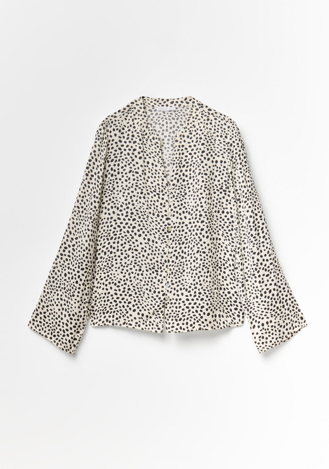 Printed Loose Fit Blouse - White