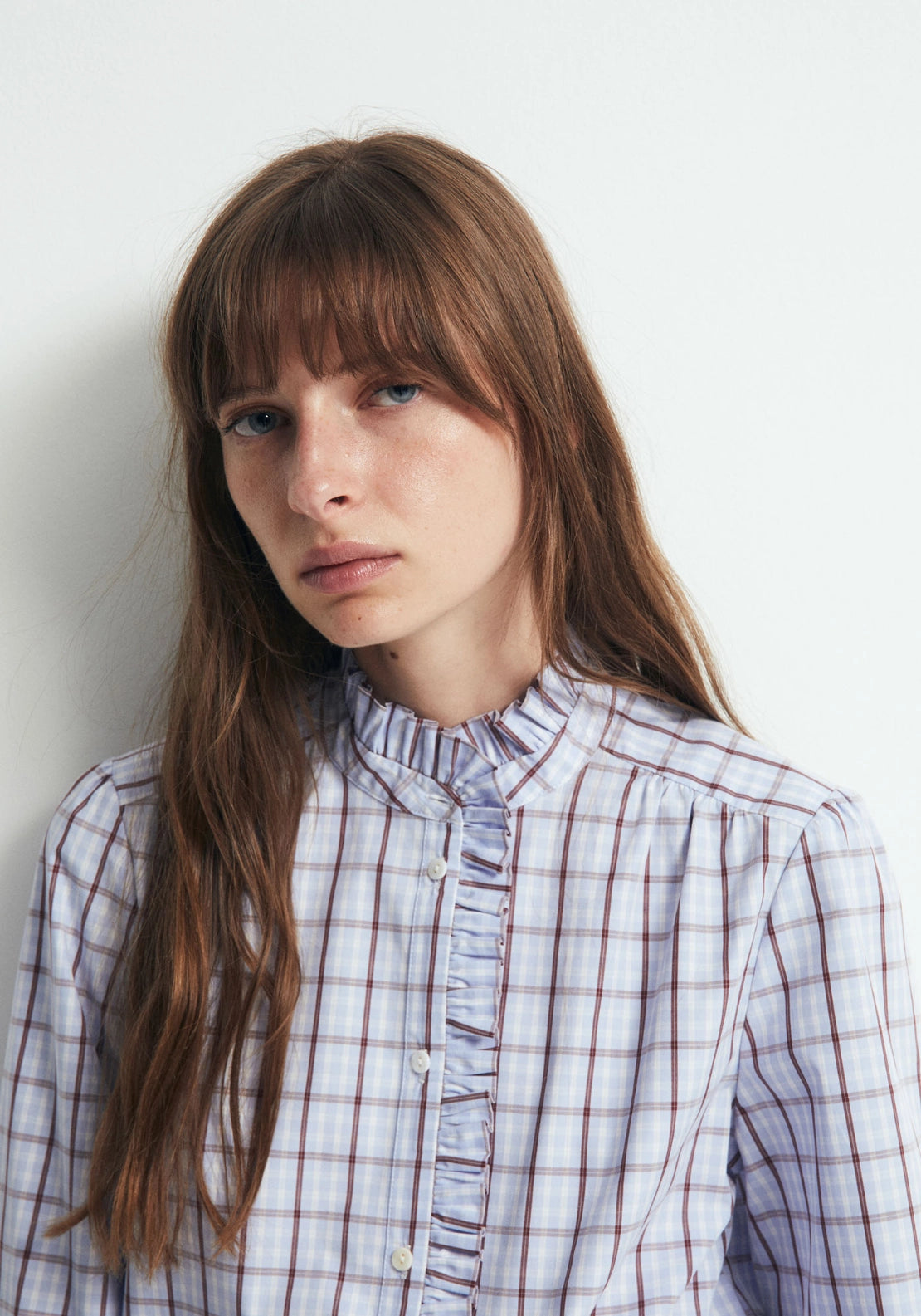 Poplin Print Blouse - Red